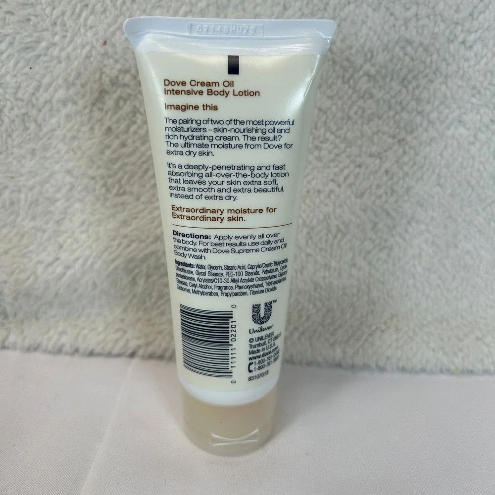Dove Cream Oil Intensive Body Lotion Extra Dry Skin Advanced Formula 3oz 89ml
